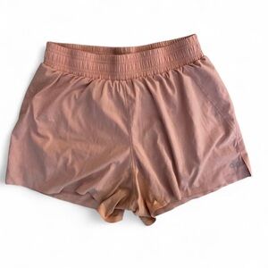 ALO Yoga Women's Athletic Running Workout Shorts in Salmon Pink Athleisure Small